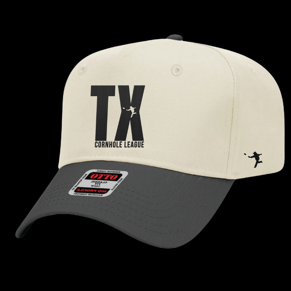 TX Cornhole Embroidered OTTO Cap 5 Panel Mid Profile Baseball Cap