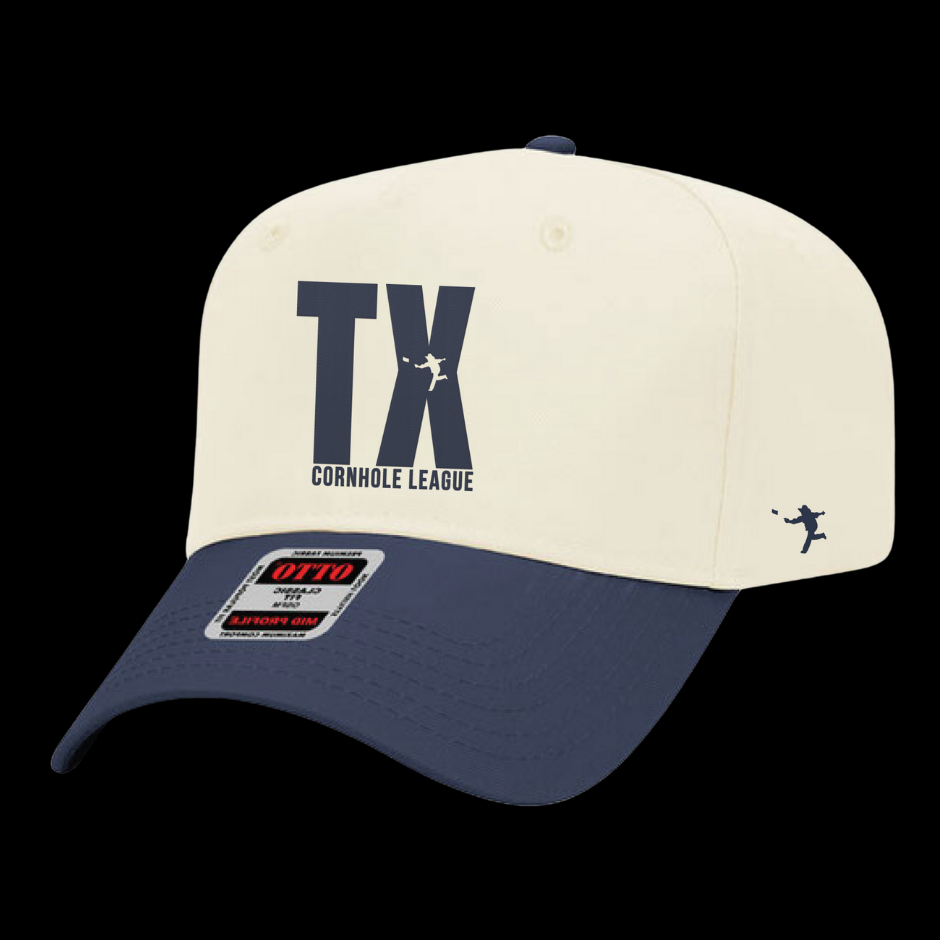 TX Cornhole Embroidered OTTO Cap 5 Panel Mid Profile Baseball Cap