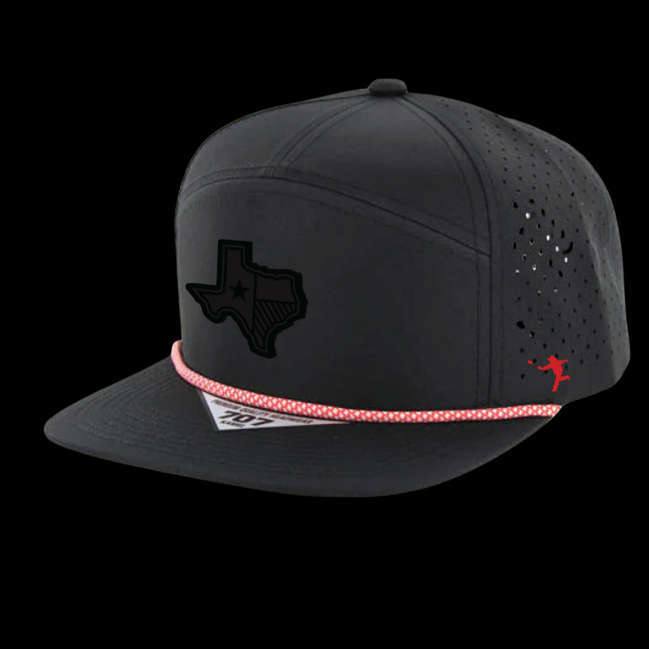 State of Texas Rubber Patch Hat - Kamel 7 Panel 707