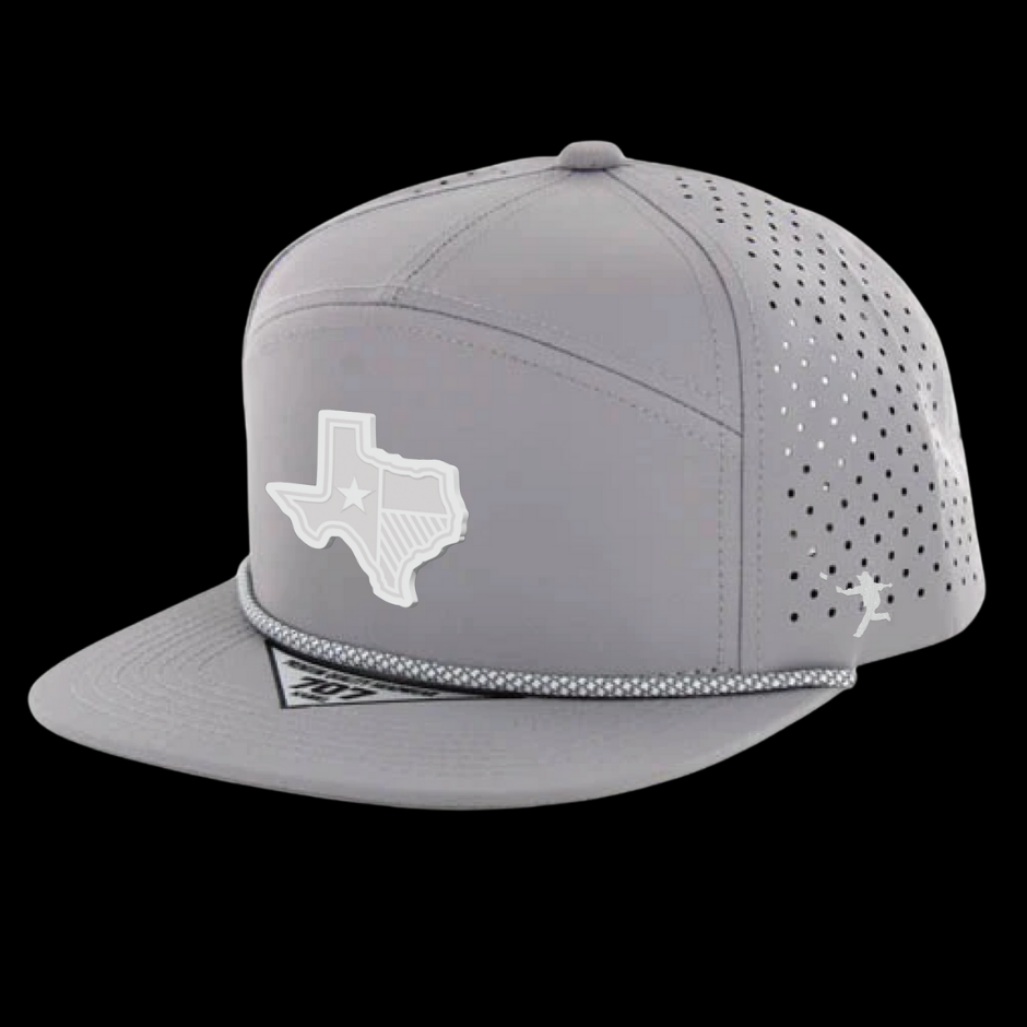 State of Texas Rubber Patch Hat - Kamel 7 Panel 707