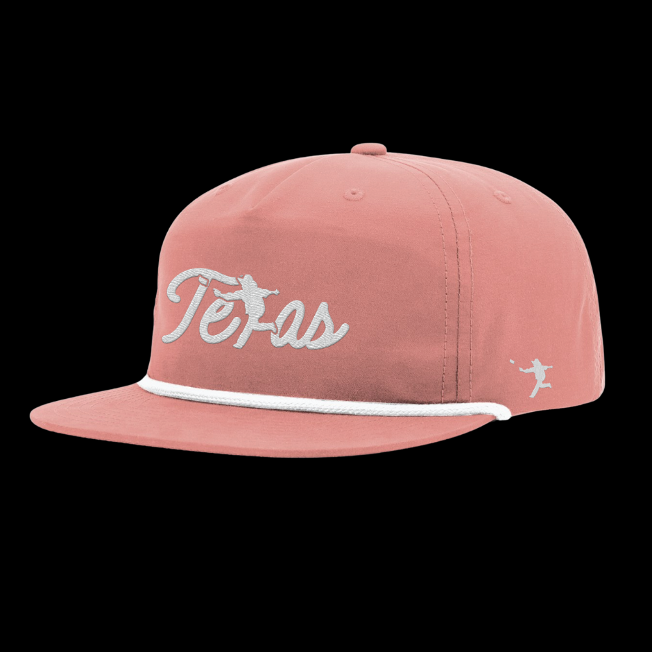 Texas Script Embroidery Umpqua Rope Snapback Hat (Richardson 256)