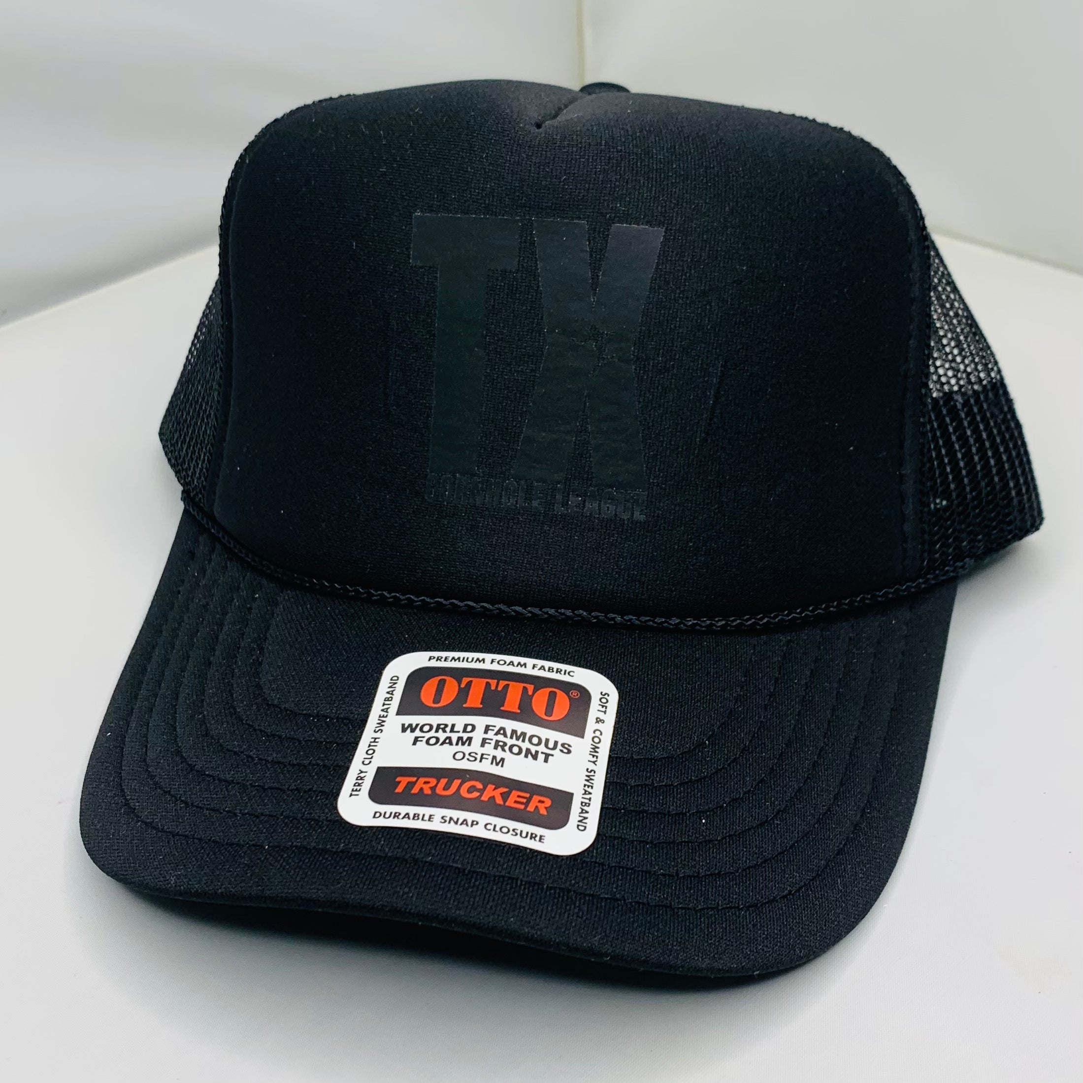 TX Foam Trucker Hat – OTTO Cap 5 Panel Mid Profile Mesh Back