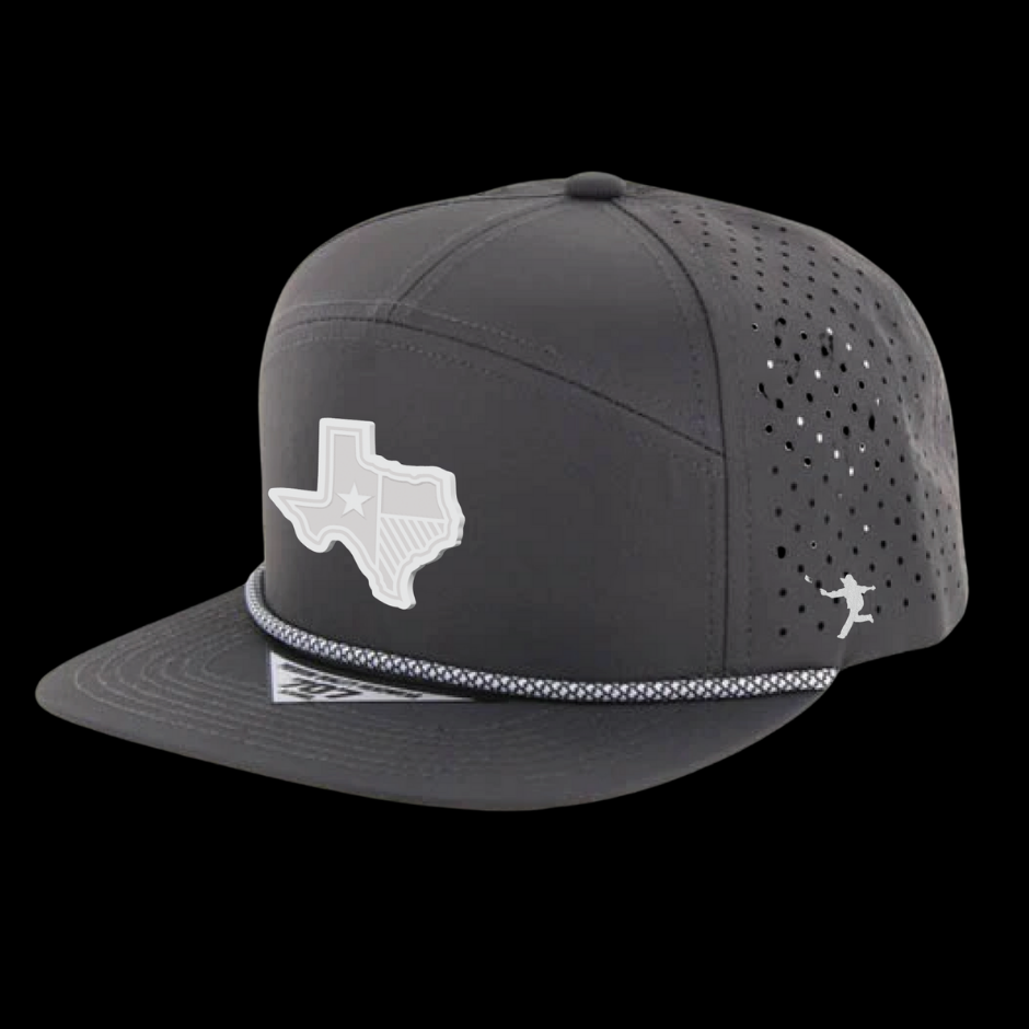 State of Texas Rubber Patch Hat - Kamel 7 Panel 707